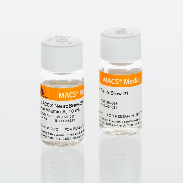 MACS NeuroBrew-21 (with Vitamin A; induces the differentiation of neural stem cells into mature neural cells.